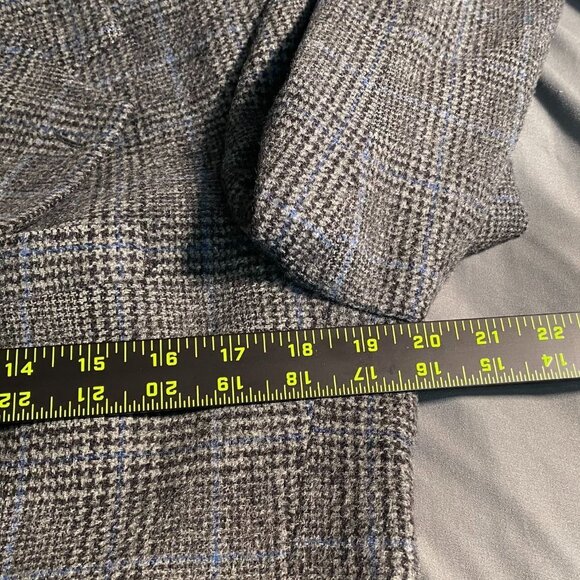 Lord & Taylor Fifth Avenue Collection Mens Blazer Jacket 40R Camel Hair Plaid - Picture 5 of 16